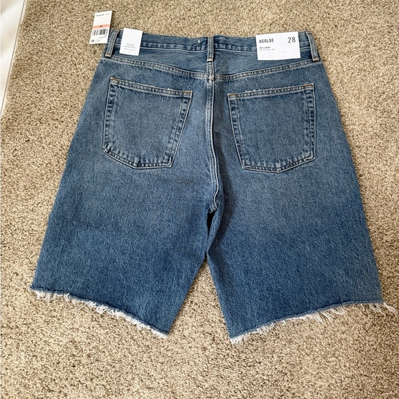 NWT AGOLDE 90's Mid Rise Loose Bermuda Shorts 100% Cotton Size 28 - Picture 3 of 3